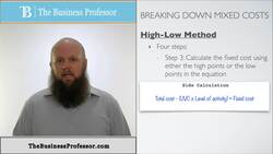 Breaking Down Mixed Costs (High-Low Method) - Accounting Instructional Video