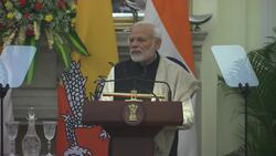 Indian PM hosts Bhutan leader News Clip