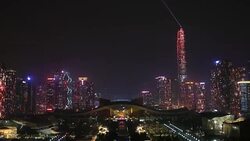 ShenZhen city laser show Stock Footage