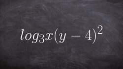 Rewriting a logarithmic expression using multiple terms Instructional Video