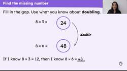 Use knowledge of the relationships between the 3 and 6 times tables to solve problems Instructional Video