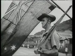UN forces in South Korea, South Korean troops crossing the 38th Parallel, civilian celebrations, 1950 Stock Footage