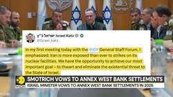 Israel-Hamas War: Israel Minister Vows To Annex West Bank Settlements In 2025 Instructional Video