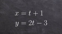 Eliminating the parameter for parametric equations linear Instructional Video