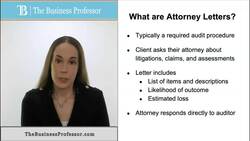 Auditing - What are Attorney Letters Instructional Video