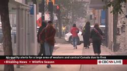 Wildfires prompt air quality alerts in Western and Central Canada News Clip