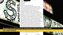 Toronto bar receives warning from Jays team on using team logo for promo News Clip