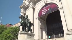 CLEAN : Images of Theodore Roosevelt statue to be removed by NYC's National History Museum News Clip