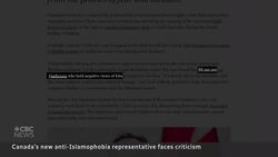 New anti-Islamophobia representative faces criticism for past comments News Clip
