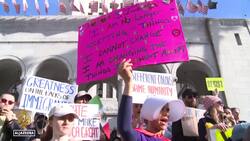 Thousands protest against Trump and his policies across the US News Clip