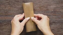 Swedish woman wrapping Christmas presents Stock Footage