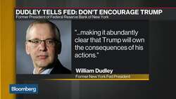 Ex-Fed President Dudley’s Call to Block Trump Draws Criticism News Clip