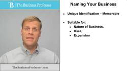 Naming Your Business Instructional Video