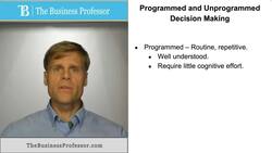 Programmed and Unprogrammed Decisions Instructional Video