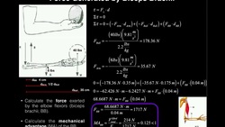 Biomechanics | Torque Problem #1a (Elbow Joint) [Biceps Force, Mech. Adv.;] Instructional Video