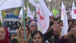 CLEAN : Syria Kurds protest continued Turkish attacks in Qamishli News Clip