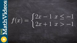 Learn how to determine if a function is continuous and differentiable piecewise Instructional Video