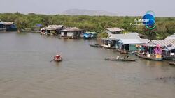 Cambodia, Tonle Sap Lake-final.mp4 Stock Footage