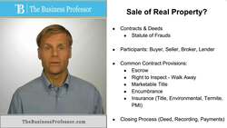 Sale of Real Property (Land) - Explained Instructional Video