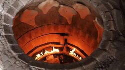 Tone or Torne or Turne for Baking a Georgian Shotis Puri or Shoti Bread. Stock Footage