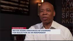 NYC Mayor Eric Adams says he is running for reelection as an independent News Clip