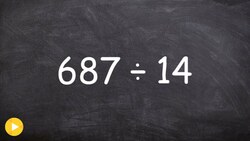 Learn how to divide whole numbers using long division, 687 / 14 Instructional Video