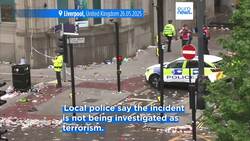 Man arrested after car drives into crowd in Liverpool as city celebrates Premier League title News Clip