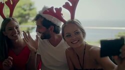 Summer Christmas greetings Stock Footage