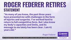 Roger Federer Announces Retirement From Professional Tennis News Clip