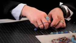 How to Make a Leather Bracelet with Trade Beads Instructional Video