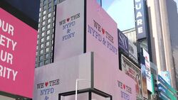 Thank you messages displayed on billboards for first respond workers during coronavirus outbreak News Clip