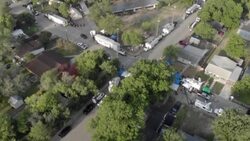 CLEAN : AERIAL SHOTS of Robb Elementary school in Uvalde, Texas News Clip