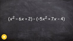 How to subtract a quadratic from a quadratic difference Instructional Video