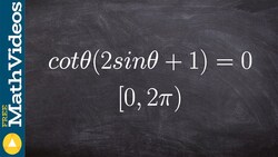 Solve trig equations with cotangent and sine Instructional Video