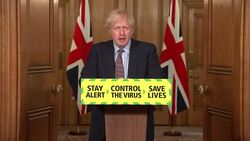 Boris Johnson speaking at daily government press briefing News Clip