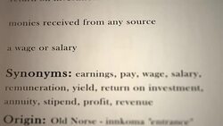 Income Definition Stock Footage