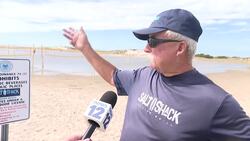 Volleyball courts at Cedar Beach remain flooded News Clip