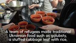 Charity event raises £1,500 as Ukrainian refugees serve up traditional dishes News Clip