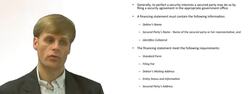 Perfecting a Security Interest by Filing a Financing Statement Instructional Video