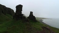 View of the Kola Peninsula near Murmansk Stock Footage