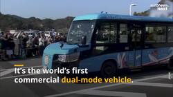 A new bus which can turn itself into a train has just started operating in Japan News Clip