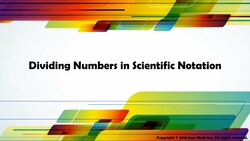 Dividing Numbers in Scientific Notation Instructional Video