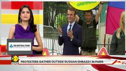 Greenpeace Steals Macron Wax Statue For Anti-Russia Protest In Paris News Clip