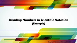 Dividing Numbers in Scientific Notation (Example) Instructional Video