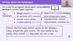 Writing the second half of a biography about Darwin and his theory of evolution Instructional Video