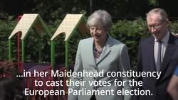 Theresa May cast her vote for the European Parliament election News Clip