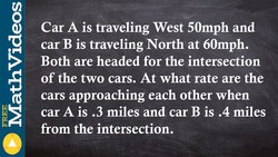 Solve related rates two cars traveling Instructional Video