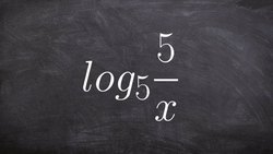 Expanding a logarithm as a difference of multiple logarithms Instructional Video
