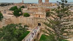 Mdina from Above: A Serene Drone Tour of Malta's Silent City Stock Footage