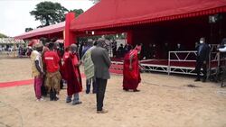 CLEAN : President Denis Sassou Nguesso visits the Plateaux region before Congo's presidential election News Clip